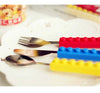 Lego Bricks Silicone Portable Cutlery Fork Spoon Picnic Set