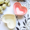 Ceramic Plate Relish Tray Heart Shape