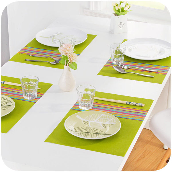 Colorful Dinner PVC Place Table Mats