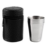 Set of 4 Stainless Steel Drinking Cup With Case