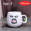 Creative Cute Expression Ceramic Mugs