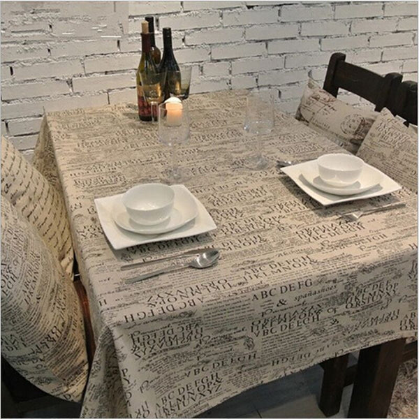 European Style Letter Linen Tablecloths