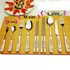 Ceramic Handle Stainless Steel Chopsticks Spoon Fork Tableware